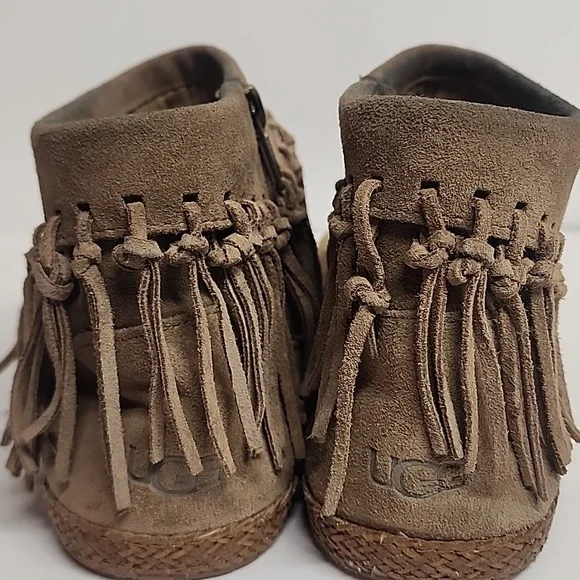 UGG Fringe Suede Moccasins - Sand Size 9.5 - Picture 5 of 10